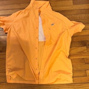 Columbia Men's Bright Orange Casual Shirt